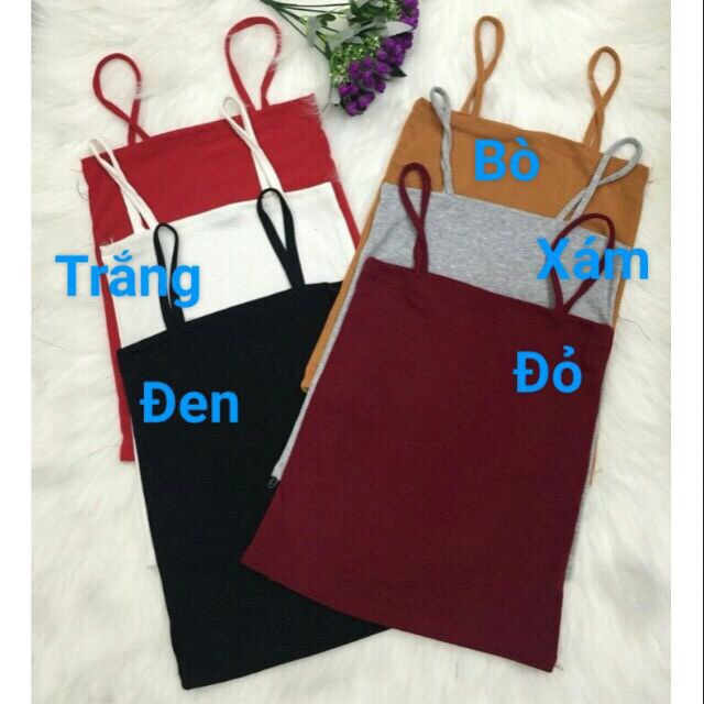 Áo 2 dây bản ngang cotton lụa đẹp | BigBuy360 - bigbuy360.vn