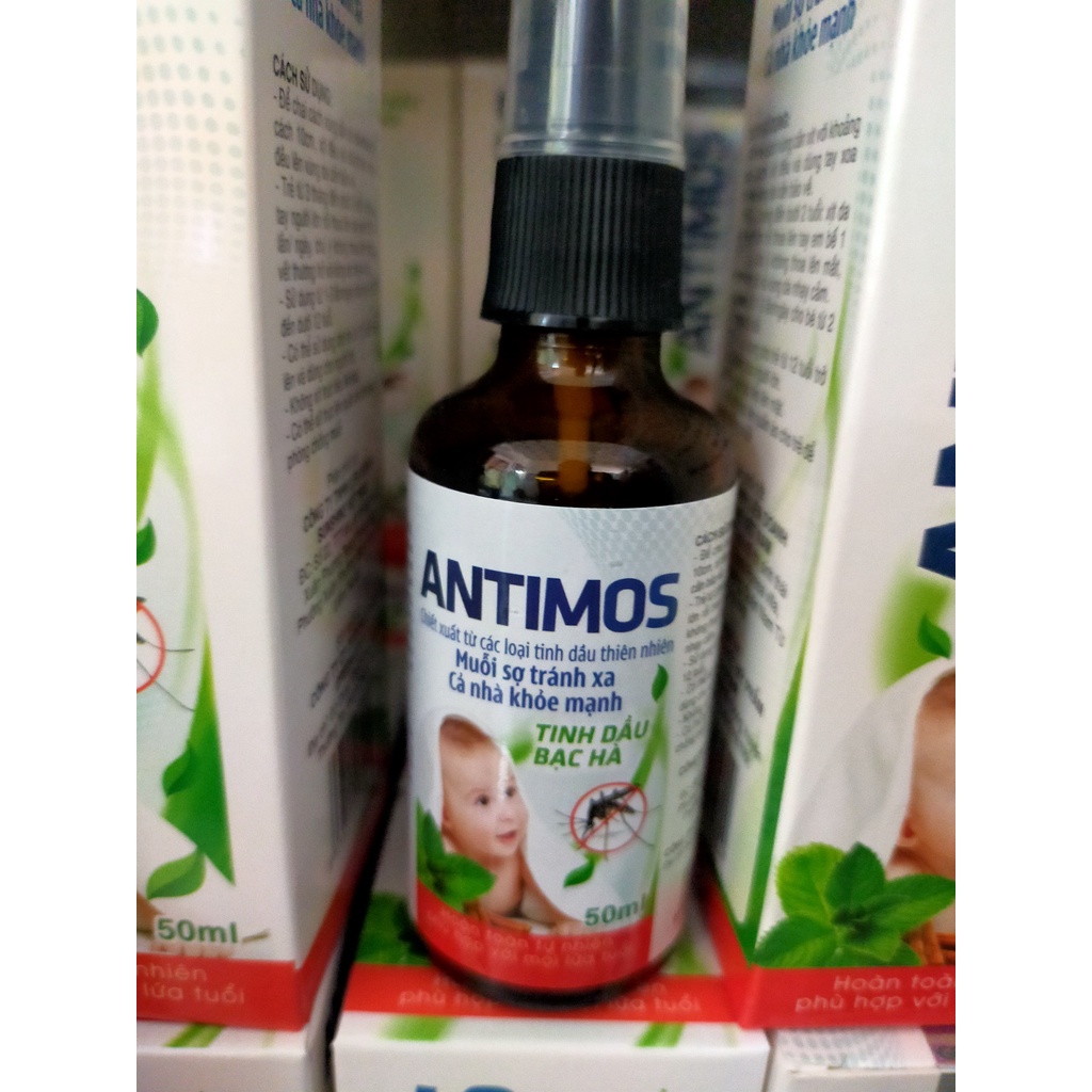 ANTIMO-Tinh Dầu Bạc Hà Đuổi Muỗi (50 ml)