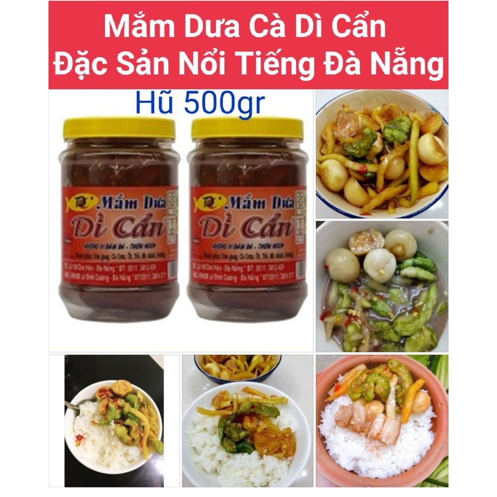 Mắm dưa Dì Cẩn Đà Nẵng hũ 500gr chính gốc phân phối trực tiếp khôgn qua trung gian | BigBuy360 - bigbuy360.vn