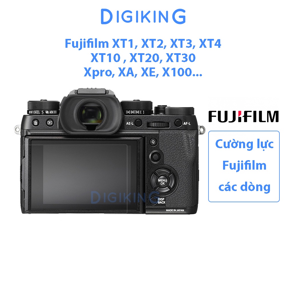 Miếng dán màn hình cường lực Fujifilm cho các dòng máy ảnh Fuji đủ loại từ XA7 XT10 XT30 XH2s