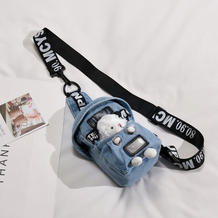 Túi đeo chéo mini nữ - tui đeo chéo có gắn gấu bông HOT 2021 | BigBuy360 - bigbuy360.vn