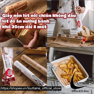 Giấy nến cho nồi chiên không dầu, giấy nến nướng bánh, nướng gà lót bánh chông dính thấm dầu mỡ an toàn