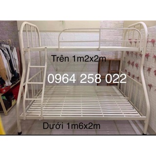 Giường tầng 1m2x1m6x2m + giường tròn 1m6x2m + nệm bông gòn ép 10phan