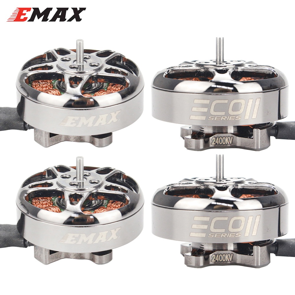 1 Động Cơ Không Chổi Than Emax ECOII 2004 1600KV 2000KV 2400KV 3000KV 3-6S RC Lipo 3mm Cho Drone Quadcopter