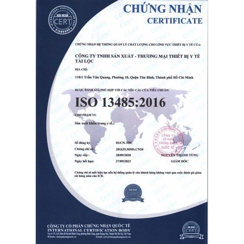 Khẩu trang y tế 4 lớp TÀI LỘC