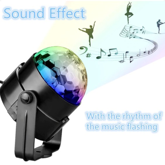 Đèn led xoay 7 màu cảm ứng theo nhạc cực đẹp