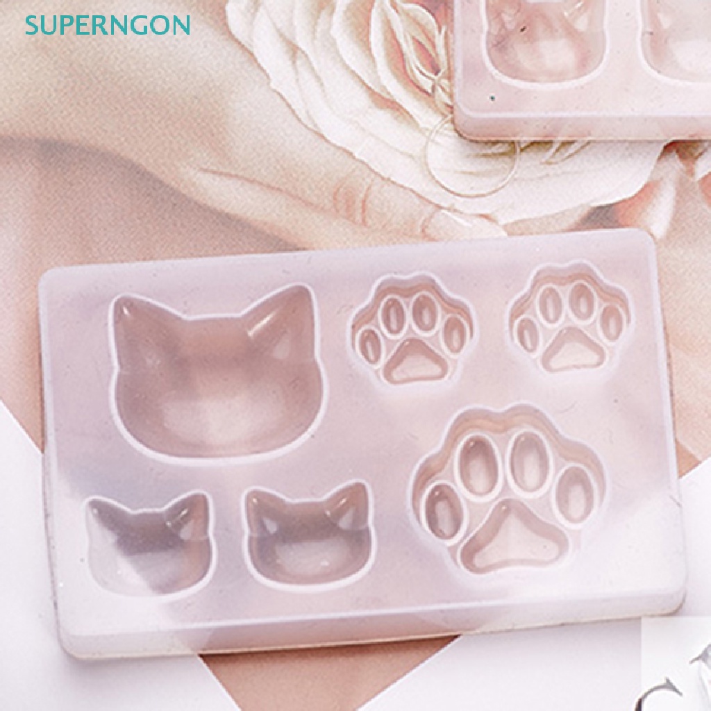 Khuôn Làm Móc Khóa Hình Dấu Chân Mèo Bằng Epoxy Diy