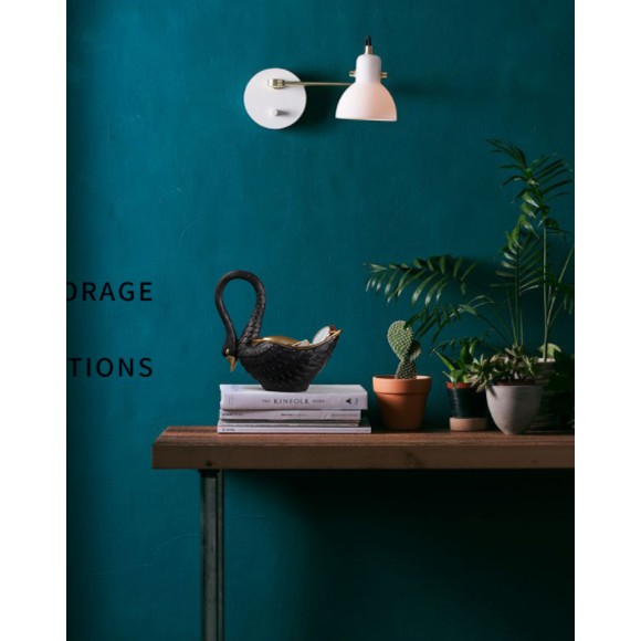 Tượng thiên nga bằng sứ cao cấp ngoài việc trưng bày còn đựng trang sức hoặc bánh kẹo decor nhiều không gian cao 18cm