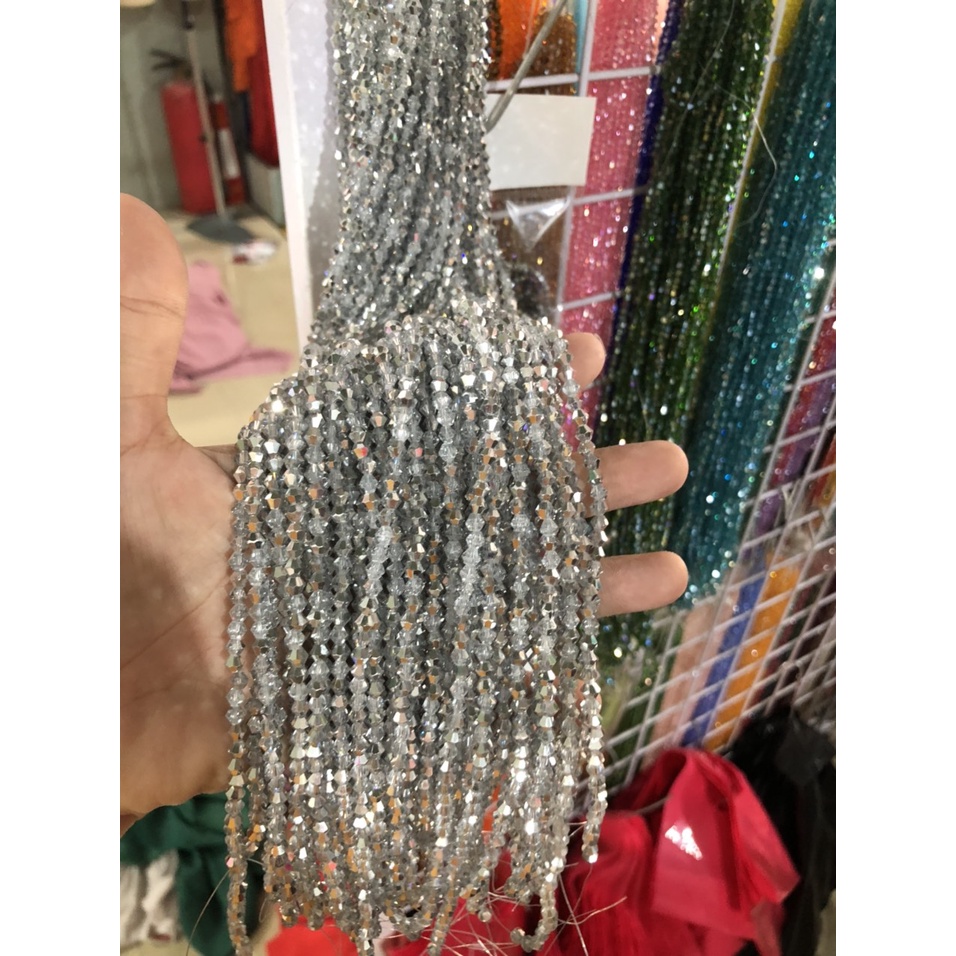 [Ảnh thật] [Có sẵn] 10 dây pha lê đá cao cấp loại 3mm