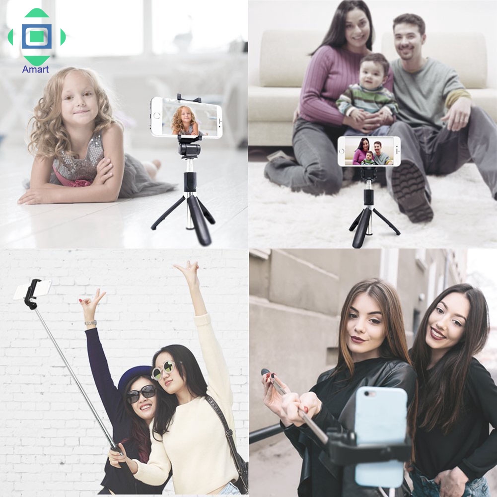Gậy selfie 2 trong 1 có thể biến thành giá đỡ điện thoại tiện dụng | BigBuy360 - bigbuy360.vn