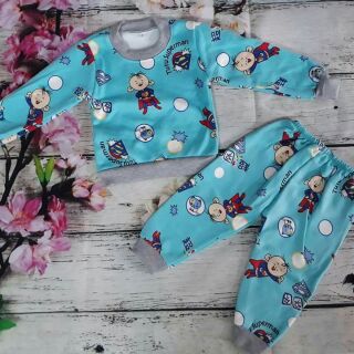 Bộ nỉ bông size nhí cho bé trai