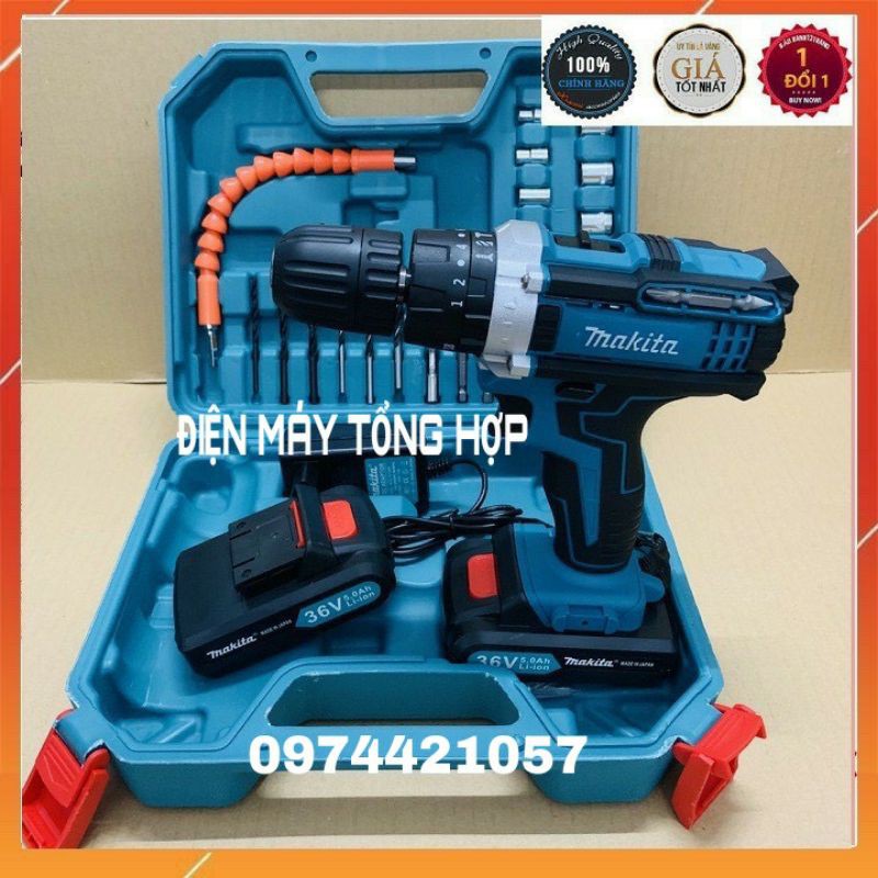 Máy bắt vít🔥Makita🔥🔥46V 10cell.5000mAH dùng pin💥siêu khoẻ 🔥bảo hành 12 tháng.🔥