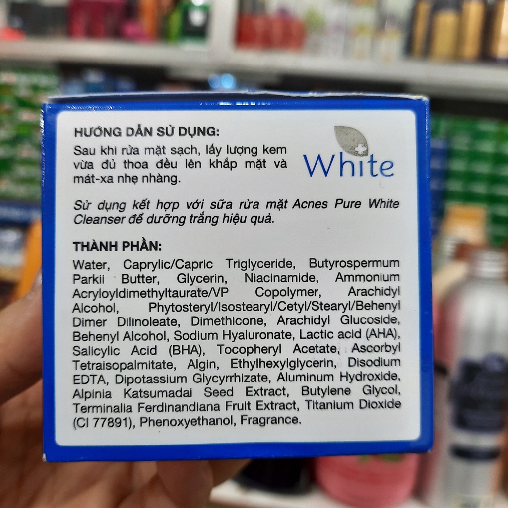 Kem dưỡng trắng - Acnes Pure White Cream 50g