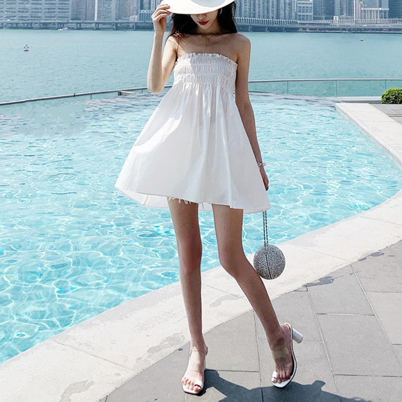 Đầm Cúp Ngực Màu Trơn Thời Trang Nữ Tính | BigBuy360 - bigbuy360.vn