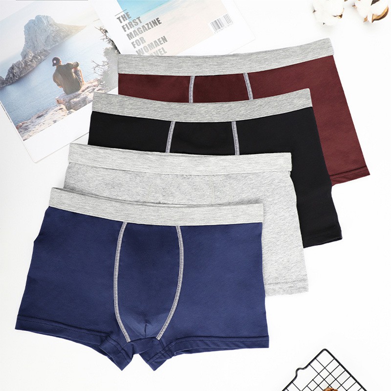 QUẦN LÓT NAM, QUẦN SỊP ĐÙI VẢI COTTON CO GIÃN 4 CHIỀU DÁNG QUẦN BOXER