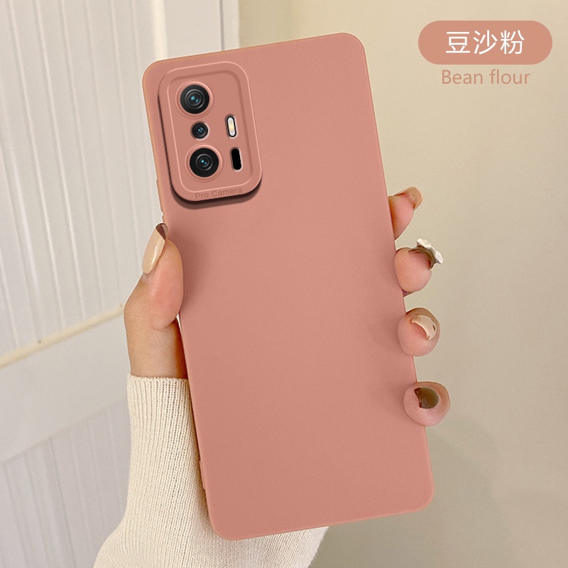 Ốp điện thoại silicone mềm góc vuông bảo vệ camera cho Xiaomi Mi 11T 10T Pro 11 Lite 5G NE