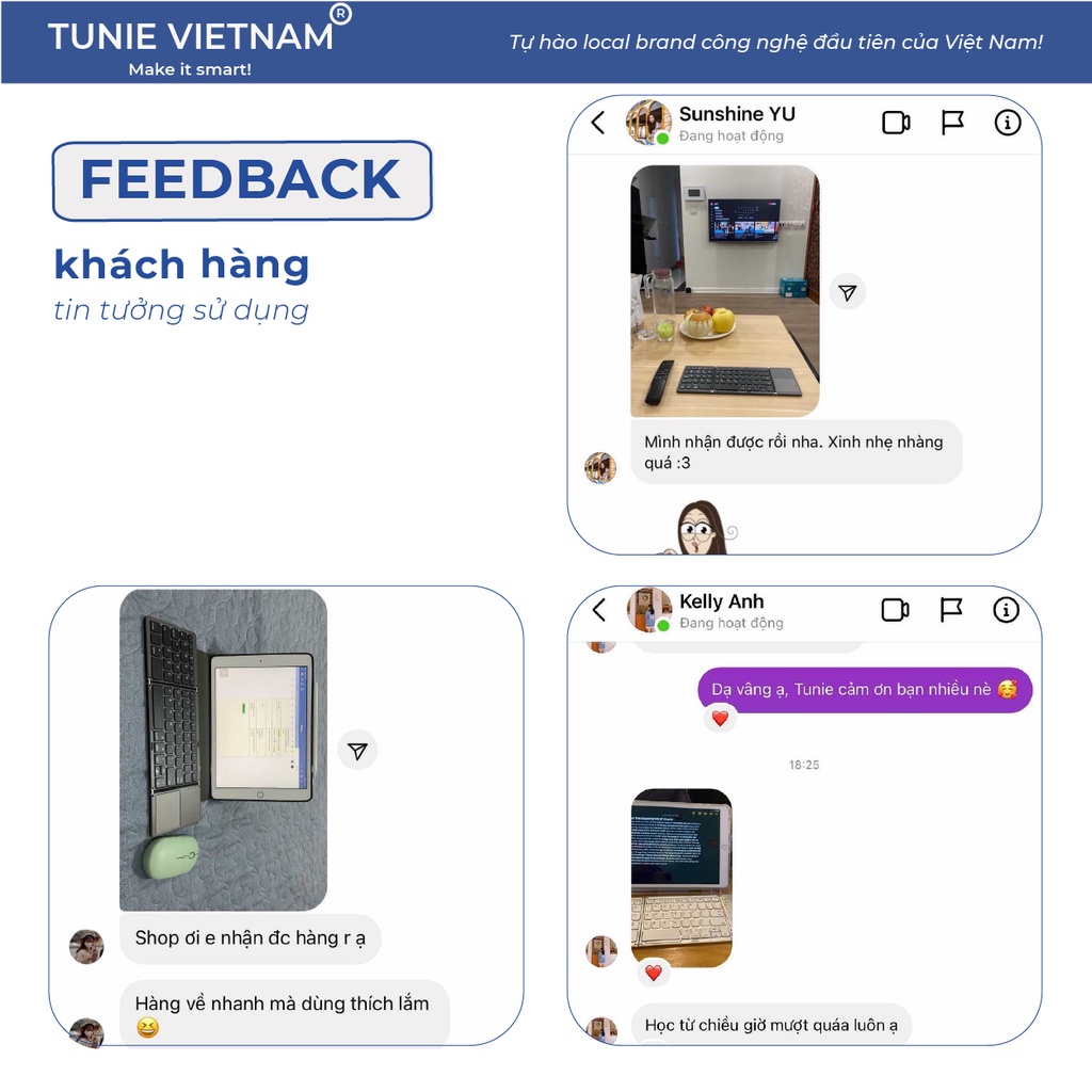 Bàn phím Bluetooth có thể gập gọn kèm Touchpad dùng cho điện thoại, máy tính bảng, laptop