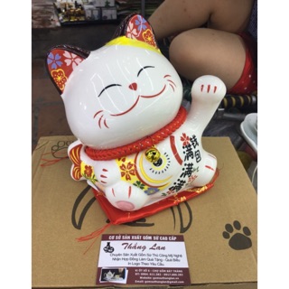Mèo thần tài cao 20 cm tiết kiệm
