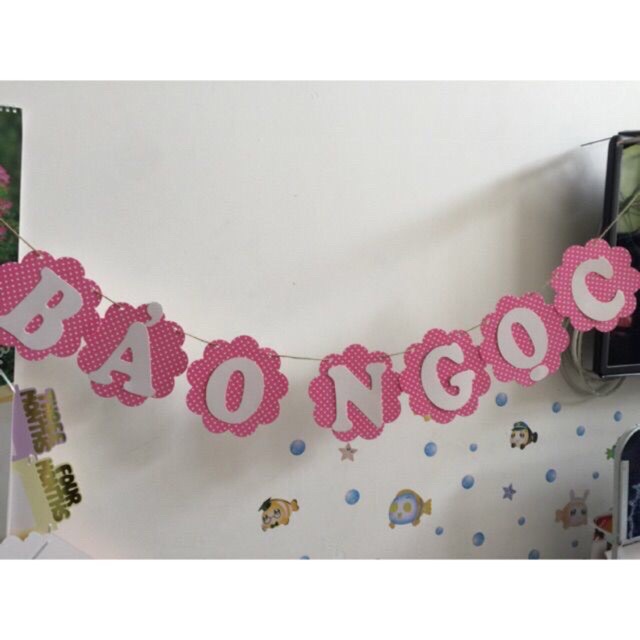 Dây chữ sinh nhật cho bé