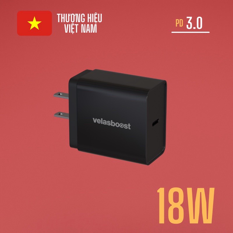 Củ sạc 18W PD3.0 Velasboost V1