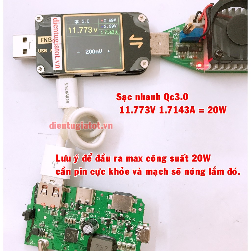 Mạch sạc dự phòng sạc nhanh QC3.0 PD3.0 18W - IP5328