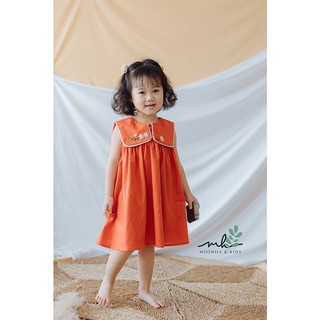 [Váy đầm bé gái] Váy thủy thủ thêu hoa cúc họa mi | Moon Ha & Kids
