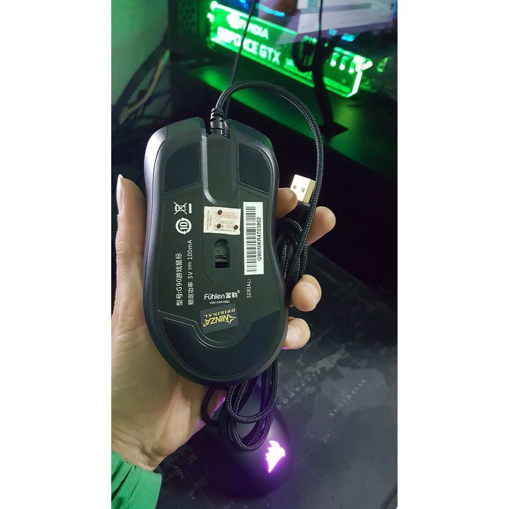 Chuột gaming Fuhlen G90, Lò xo Bất Tử 80 triệu click