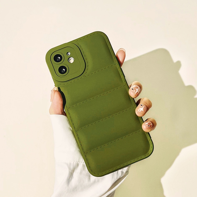 Cho IPhone 14 Ốp Điện Thoại Tpu Mềm Chống Sốc Chống Bụi Màu Trơn Hình Áo Khoác 3D Sang Trọng Cho IPhone 11 12 13 14 Pro Max Xs Xr 7 8 Plus
