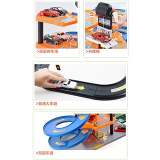 BỘ ĐỒ CHƠI LẮP RÁP MÔ PHỎNG BÃI ĐỖ XE