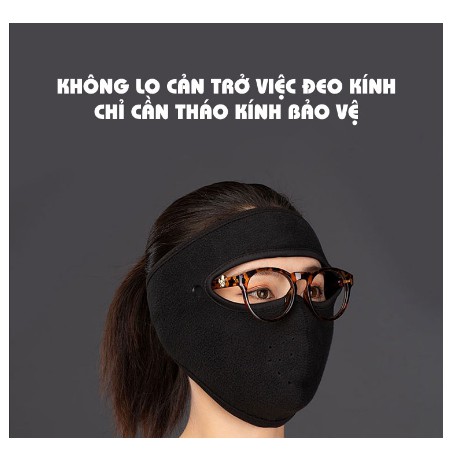 Rẻ Vô Địch - Khẩu Trang Nija Vải Nỉ Có Kính Bảo Vệ Mắt Cho Nam/Nữ | BigBuy360 - bigbuy360.vn