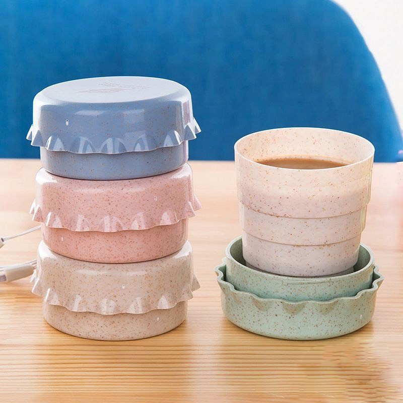 Ly Cốc Gấp Gọn Lúa Mạch Tiện Ích Tiết Kiệm Diện Tiwchs Nhà Cửa