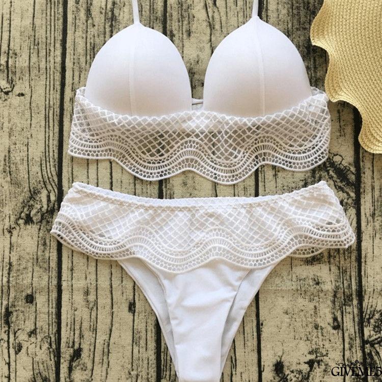 Bikini 2 mảnh lưng cao nâng ngực phối ren quyến rũ dành cho các quý cô