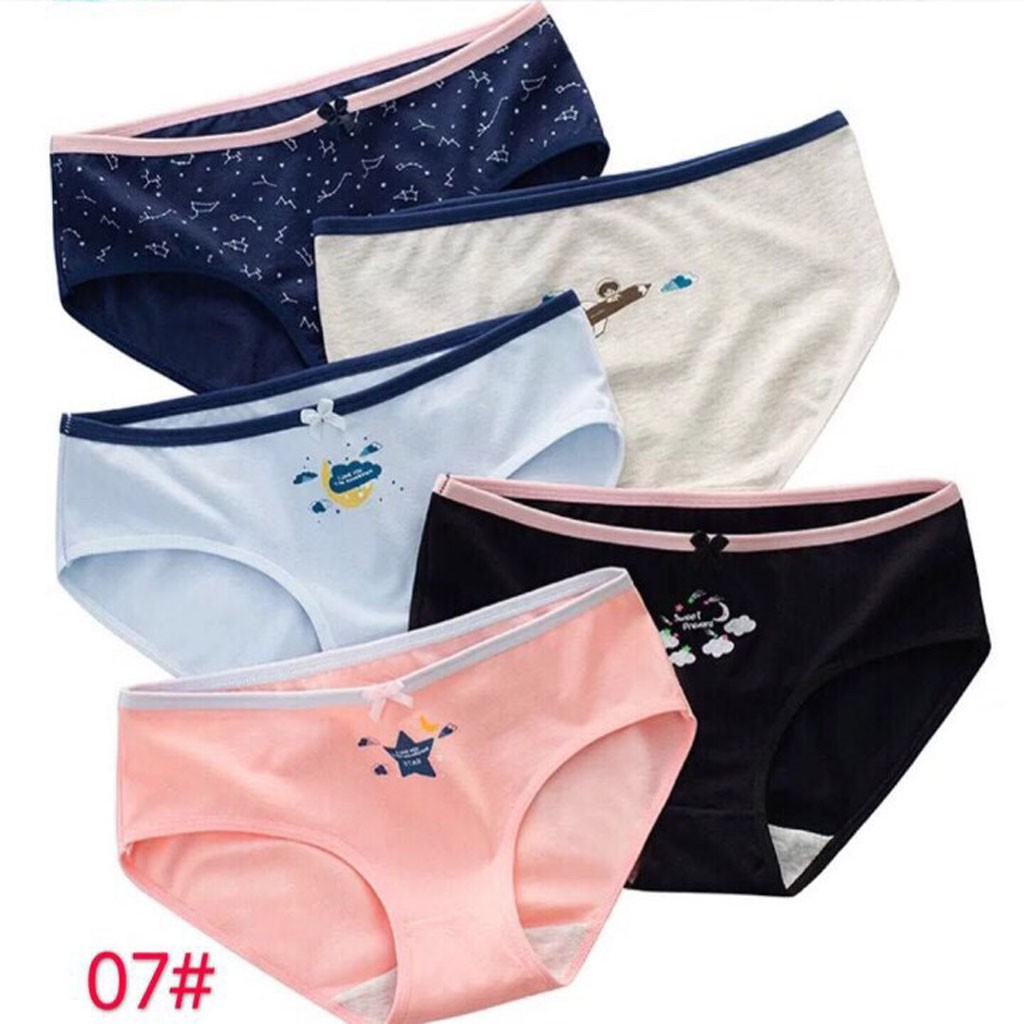 Sét 5 quần chíp cotton kháng khuẩn cao cấp mẫu mới size 42-58kg | BigBuy360 - bigbuy360.vn