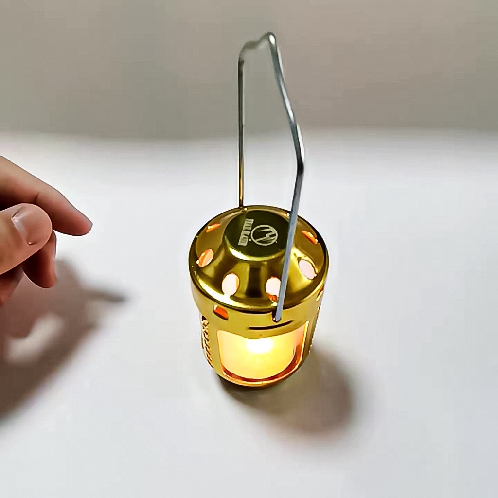 Đèn Lồng Mini Bằng Hợp Kim Nhôm Đồng Thau Dùng Khi Đi Cắm Trại