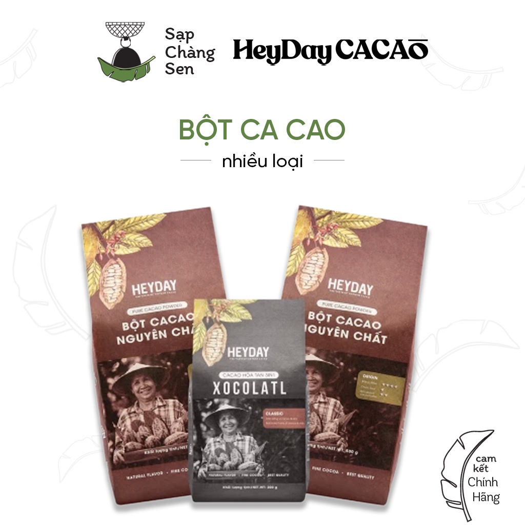 Bột ca cao (Heyday Cacao) | classic đắng vừa, bold đậm, origin thượng hạng