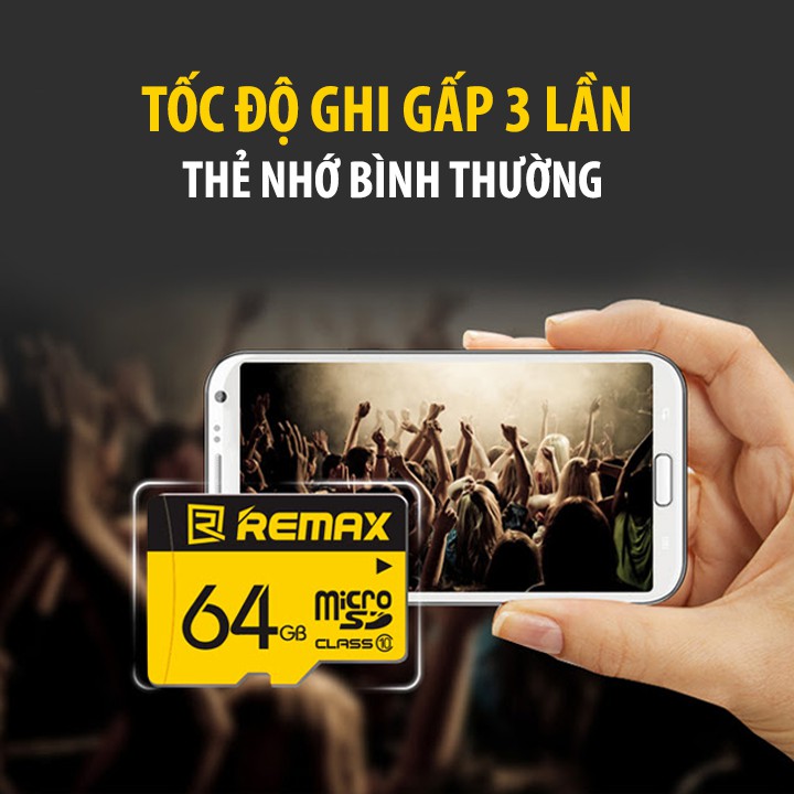 Thẻ nhớ Micro SD Remax 64GB tốc độ Class 10