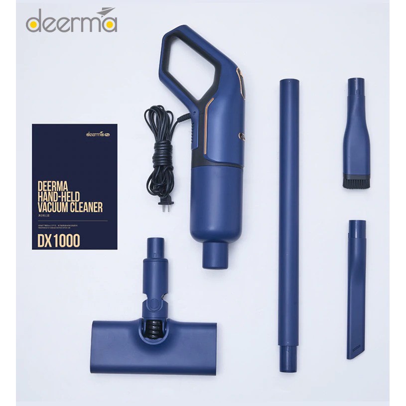 Máy hút bụi cầm tay Deerma DX1000, công suất 600W, lực hút 160000PA, máy hút bụi gia đình - BH 12 tháng