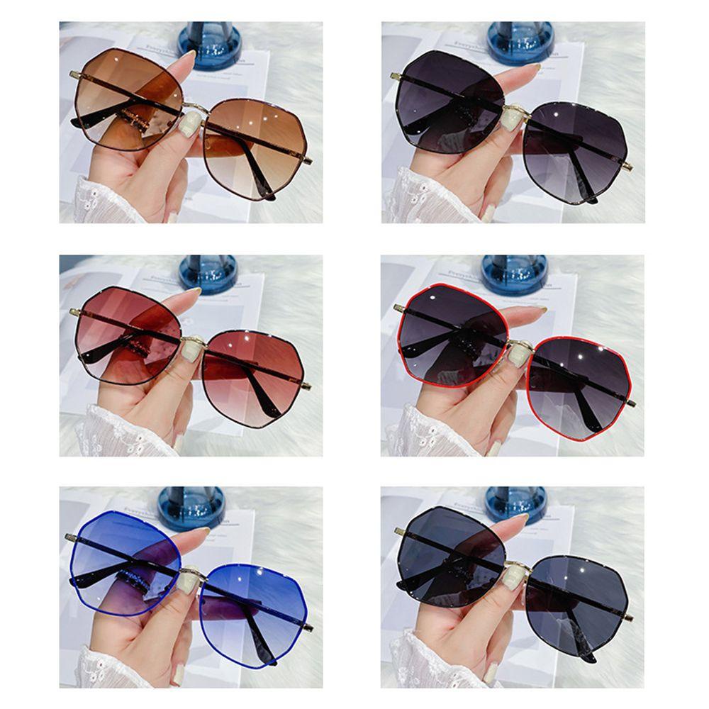 Kính Mát Hình Oval Gọng Kim Loại Chống Tia UV 400 Thời Trang Dành Cho Nữ