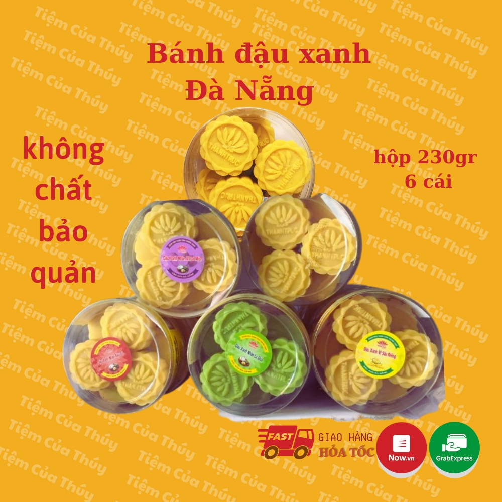 Bánh đậu xanh Thanh Trúc hộp 230gr không có chất bảo quản tươi ngon thơm mát Đặc Sản Đà Nẵng làm quà