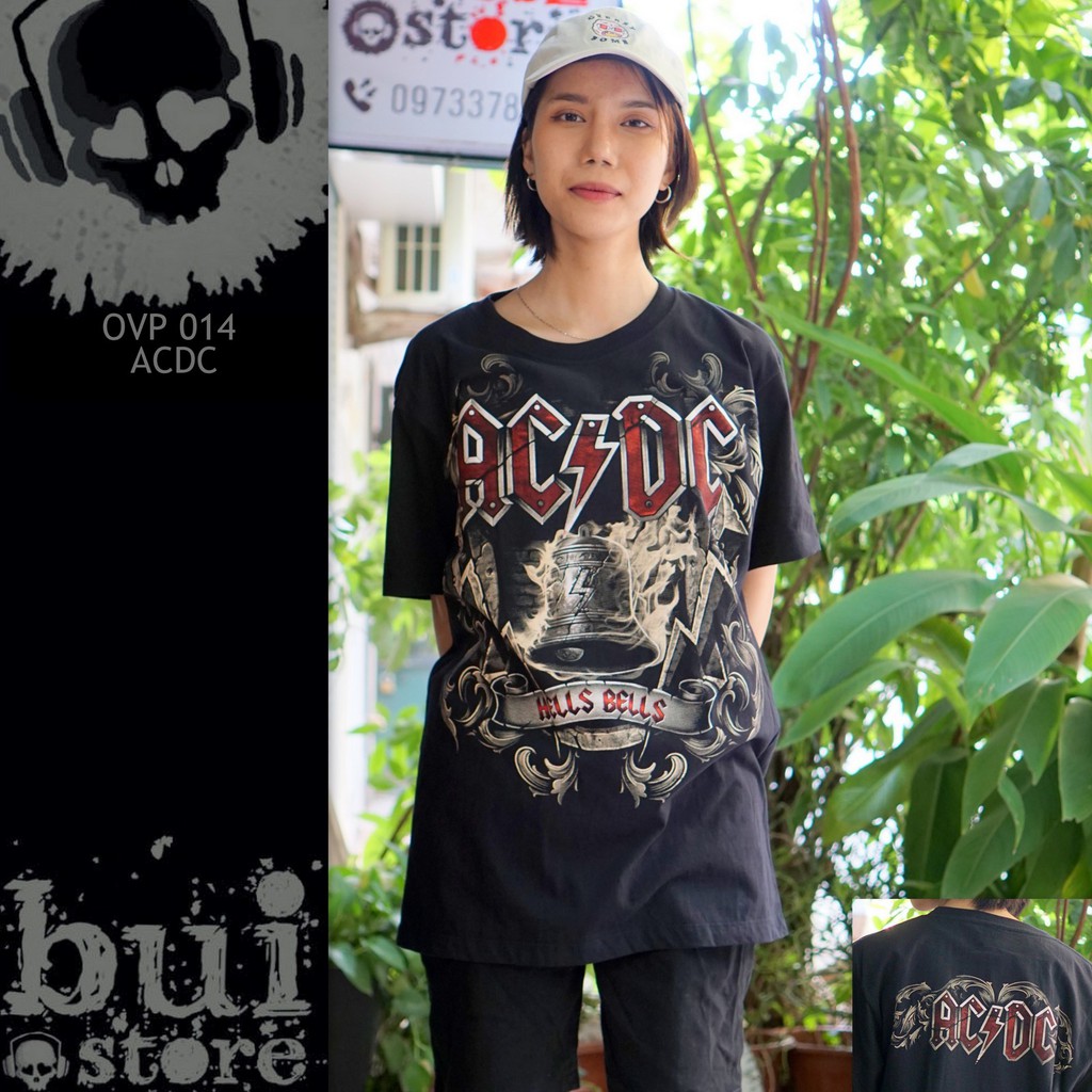 Áo Rock band tee: áo phông 100% cottong - hàng Thái Lan - ACDC HR OVP014 in tràn