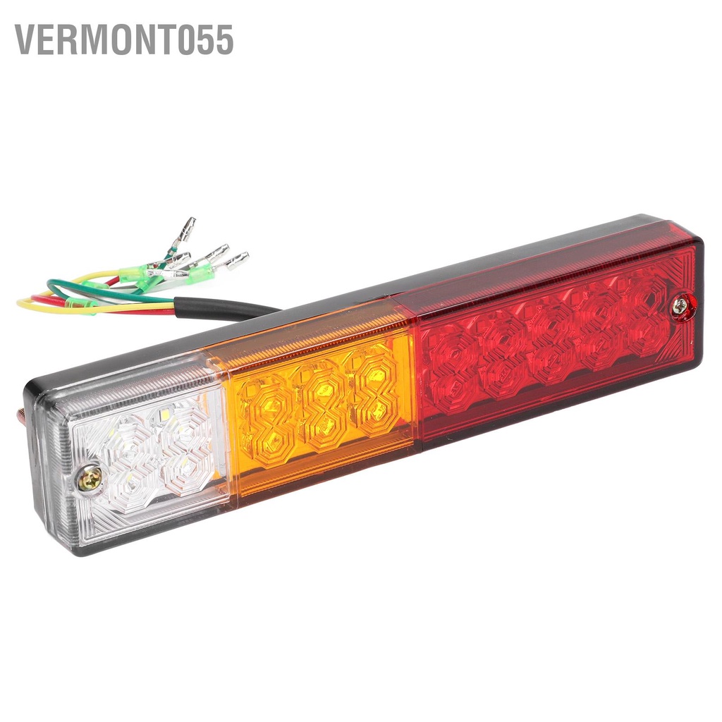 Vermont055 Ghép nối 12V 20LEDs Đèn hậu xe moóc hình chữ nhật đánh dấu phía sau không thấm nước cho RV Truck Camper
