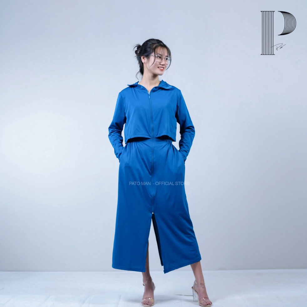Áo chống nắng toàn thân PATO khoác nắng nữ dáng dài kiểu mới cách điệu chất thông hơi