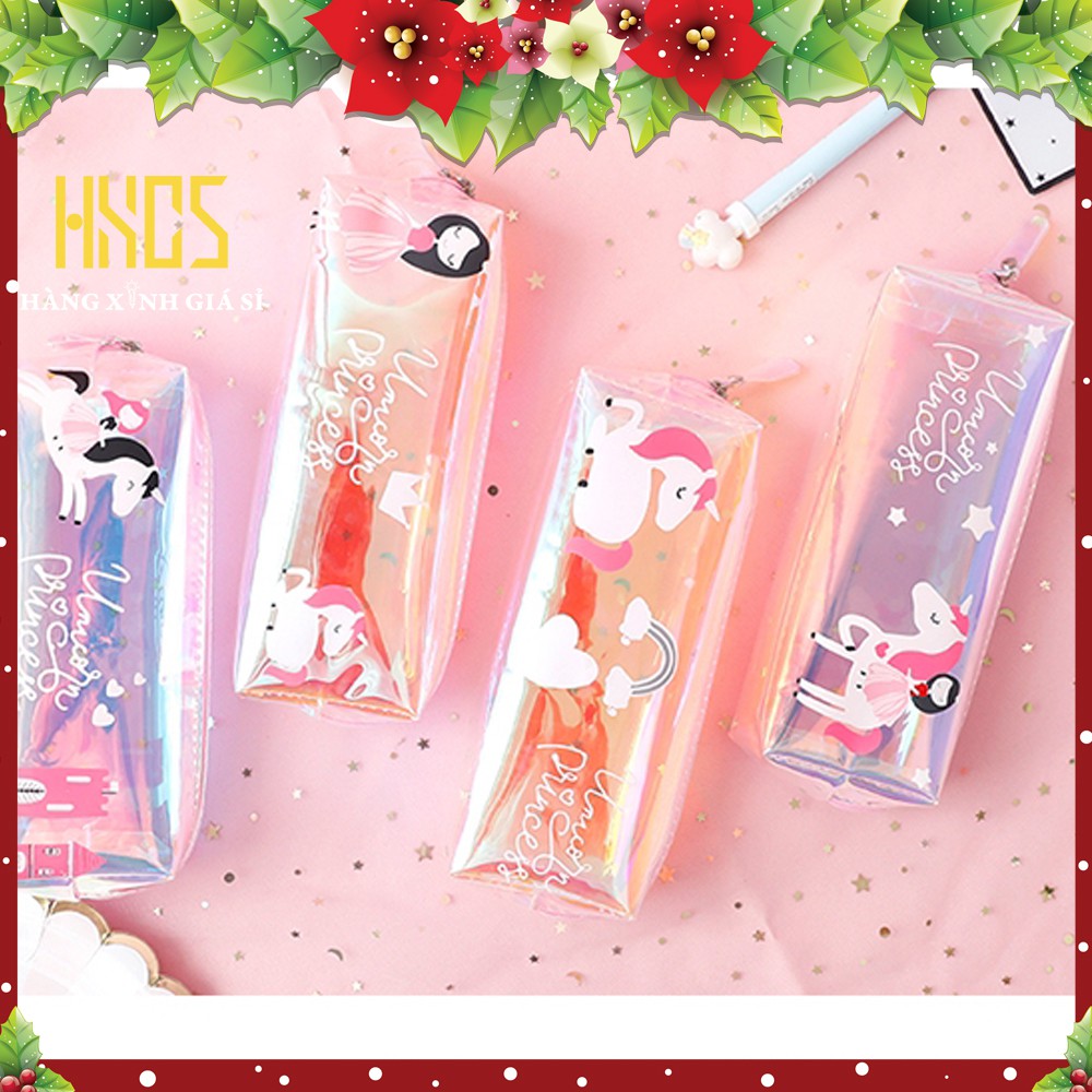 ⚜️⚜️ TÚI HOLOGRAM UNICORN, TÚI ĐỰNG BÚT, TÚI ĐỰNG MỸ PHẨM