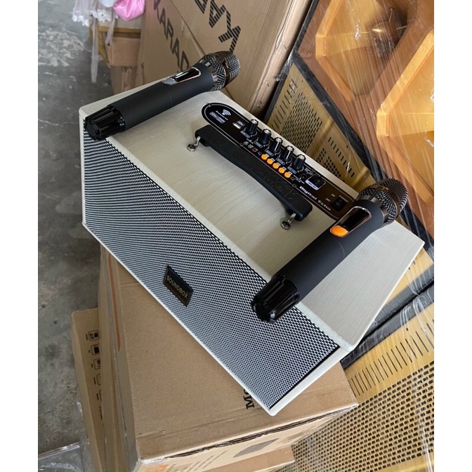 Loa Kéo Karaoke Bluetooth Xách Tay Di Động,Tặng Kèm 2 Micro Không Dây