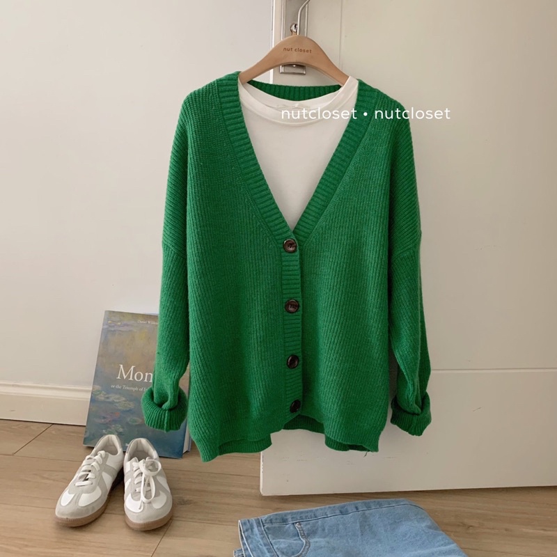 [Mã 2611THTRANG100K hoàn 10% xu đơn 99K] Áo cardigan len cổ V 4 cúc _ A0311 | BigBuy360 - bigbuy360.vn