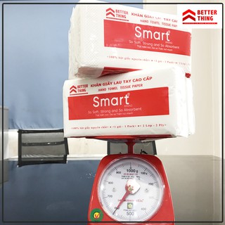 Combo8 | 8 gói khăn giấy lau tay smart 2 lớp - 2 lớp - khăn giấy ăn - siêu dai, mềm mịn, dập hoa văn