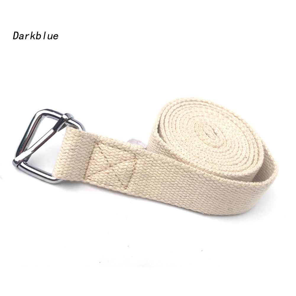 Dây Đai Kháng Lực Có Khóa Vòng Chữ D Bằng Cotton Hỗ Trợ Luyện Tập Yoga / Gym / Thể Hình Tại