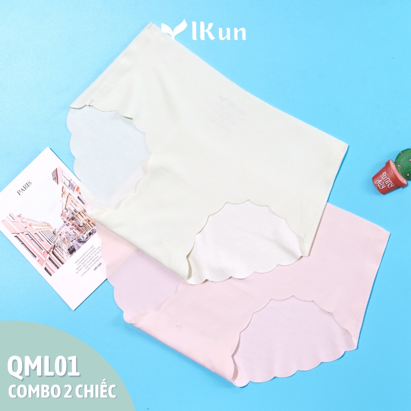 Combo 2 Quần lót học sinh MÁT LẠNH - Quần lót bé gái mới lớn, quần lót teen modal , không đường may IKun - QML01
