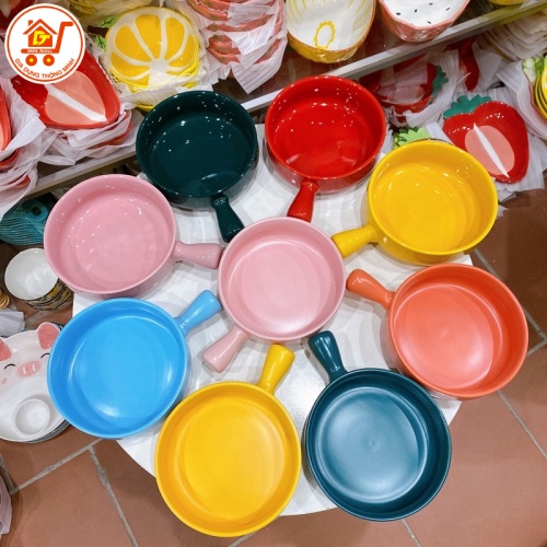 Bát sứ , chảo nướng có tay cầm phong cách Hàn Quốc 21cm 360ml