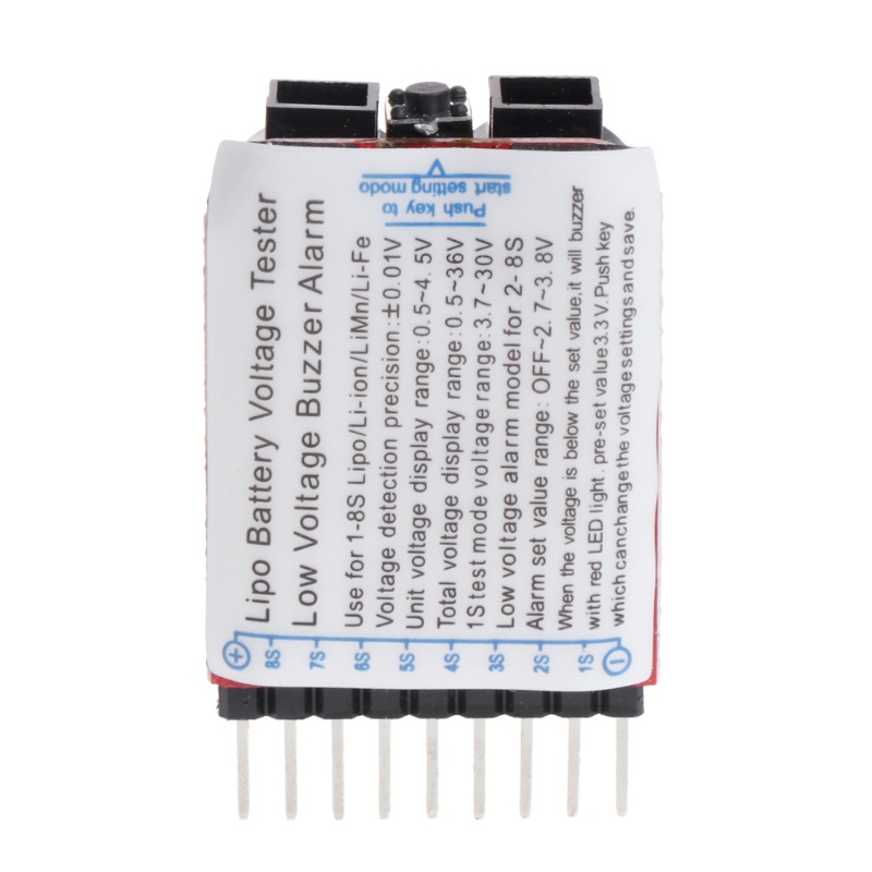 Mô Đun Kiểm Tra Còi Báo Động 1S-8S 2 Trong 1 Li-ion RC